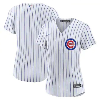 womens nike white chicago cubs home blank replica jersey